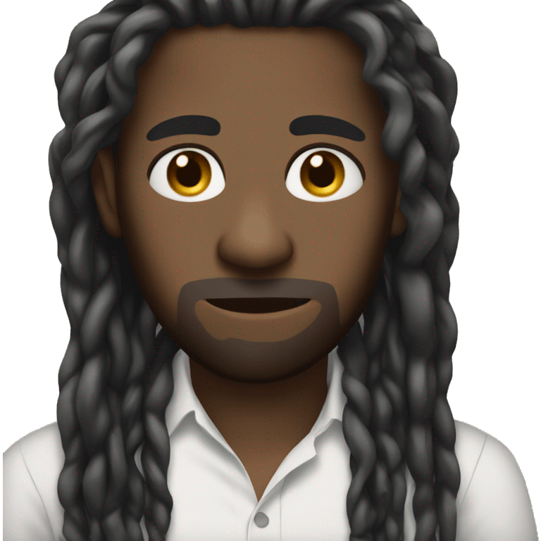 Black guy curtain dreads emoji