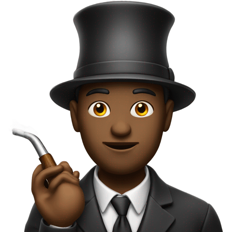 Guy with hat smoking pipe emoji