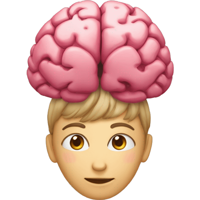 corazón con cerebro y el símbolo de Psicología  emoji