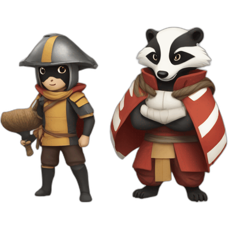 A badger and a narutomaki emoji