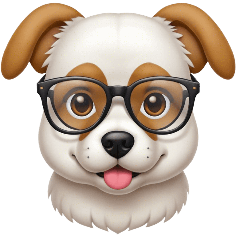 Dog with glasses  emoji