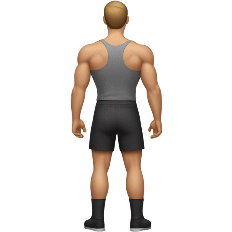 A person with a big back emoji