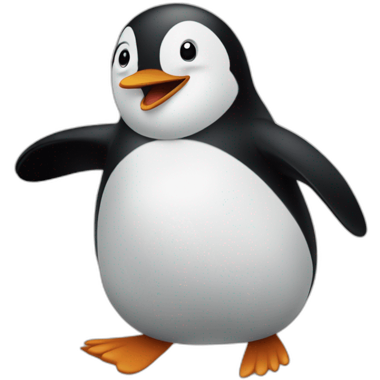 pingüino bailando emoji