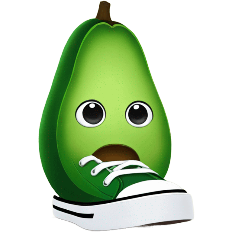 Avocado wearing shoes emoji