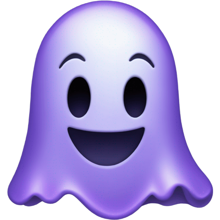 a cute purple ghost that is smiling emoji