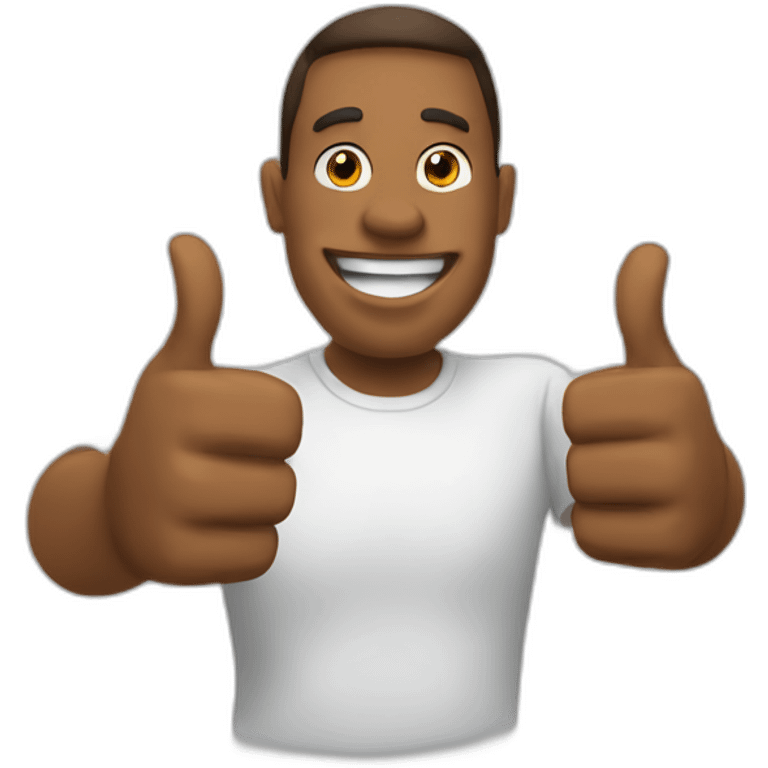 three thumbs up emoji