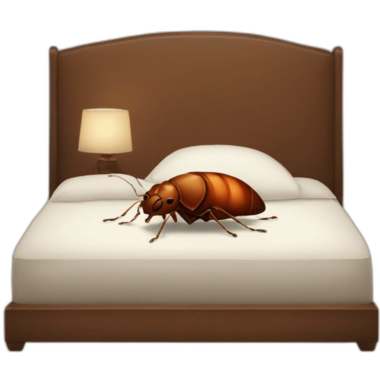 bed bug in a bed emoji