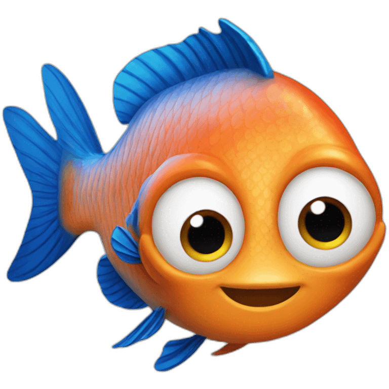 Poisson bleu emoji