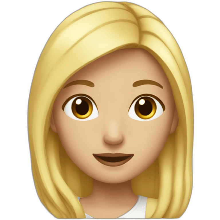 Fille mèche blonde emoji