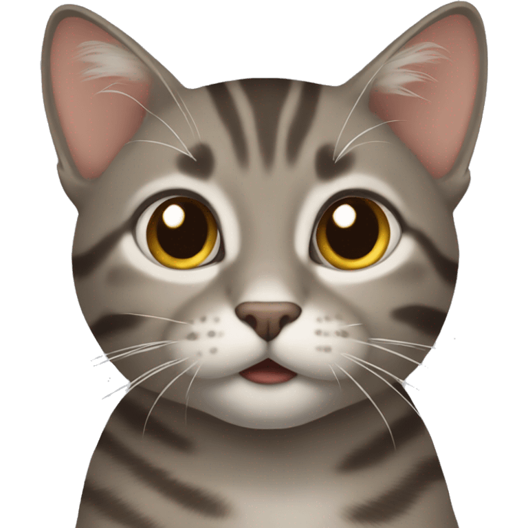 Brown grey tabby cat  emoji