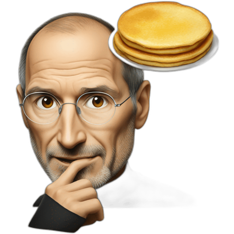 Steve jobs eat pancake emoji