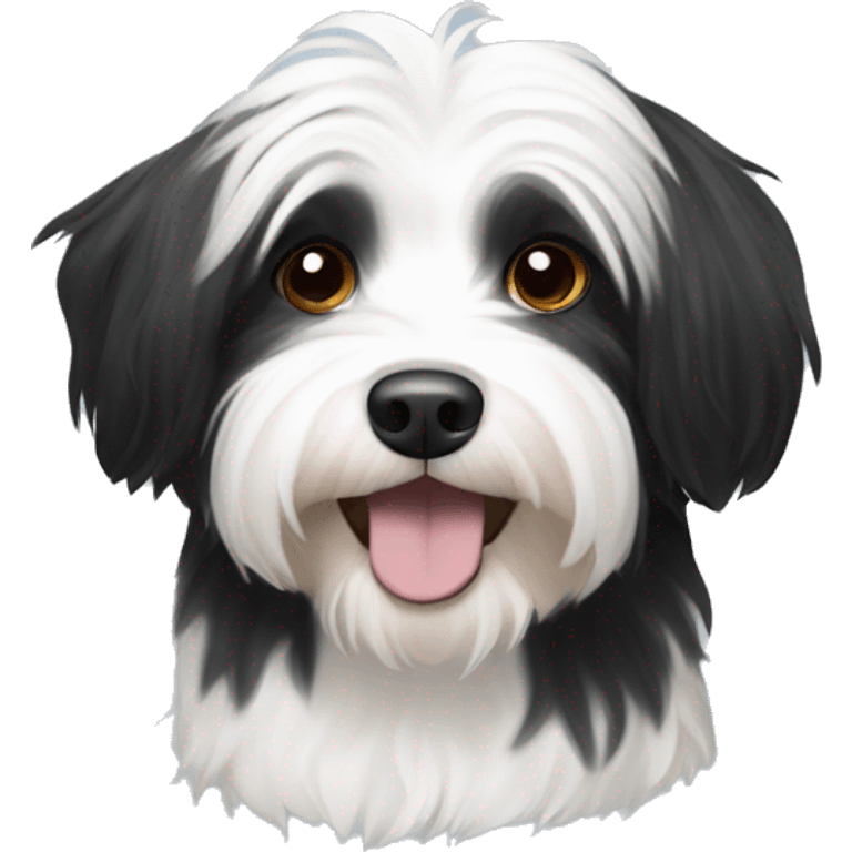 Black and white havanese  emoji