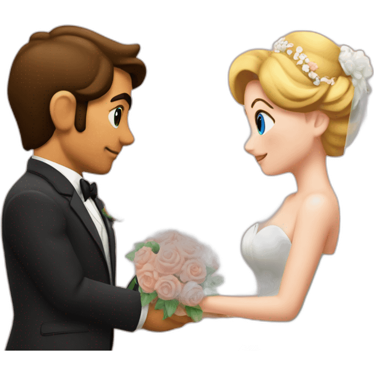 Peach and mario getting married emoji