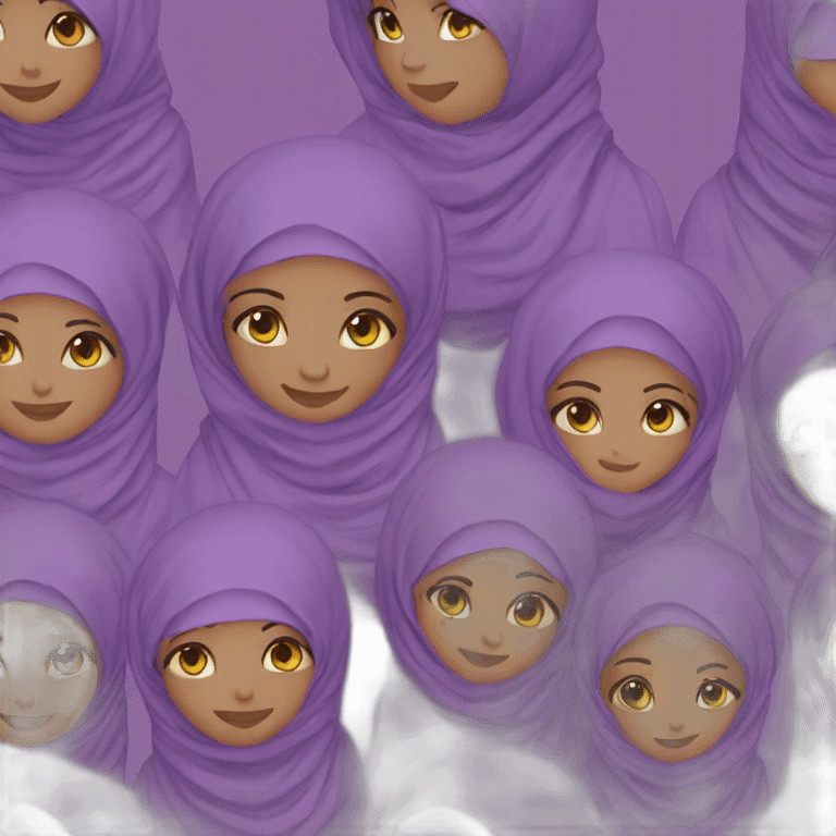 Hijabi purple emoji