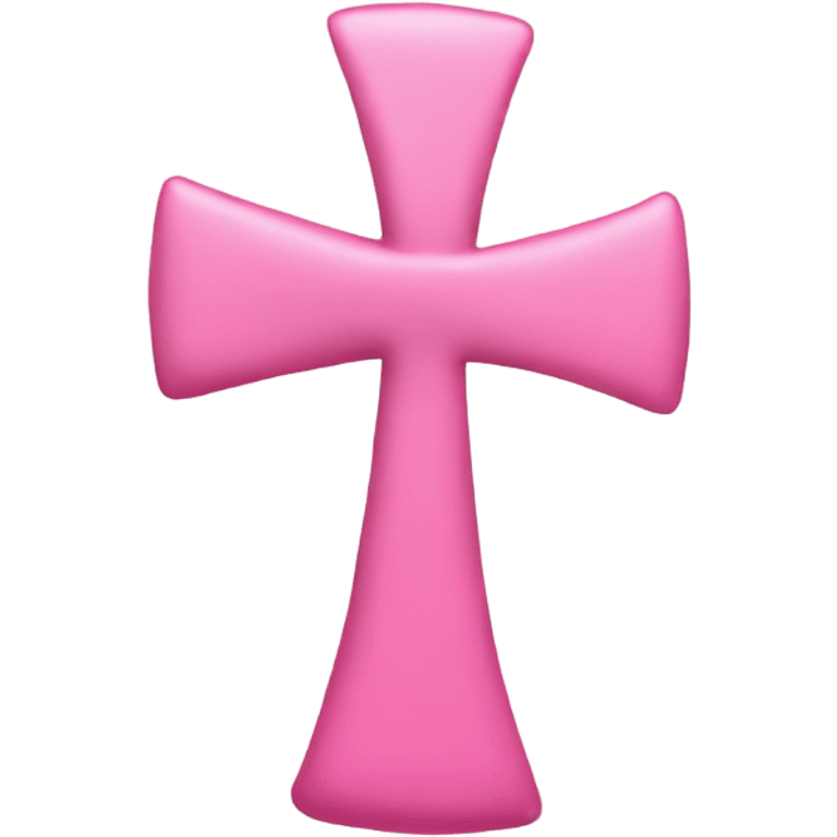 cross with a pink bow around it emoji