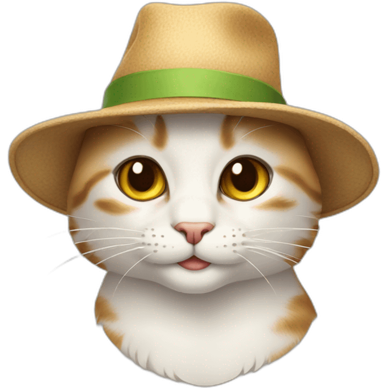 cat wich a smile and a hat emoji