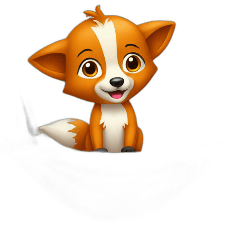 petit renard dans un hamac emoji