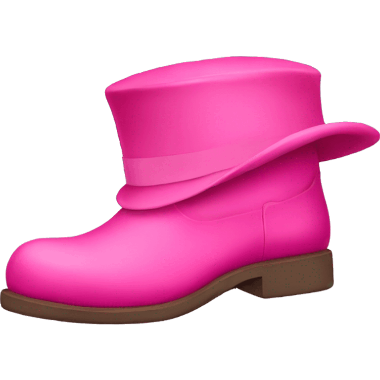 pink boots and hat emoji