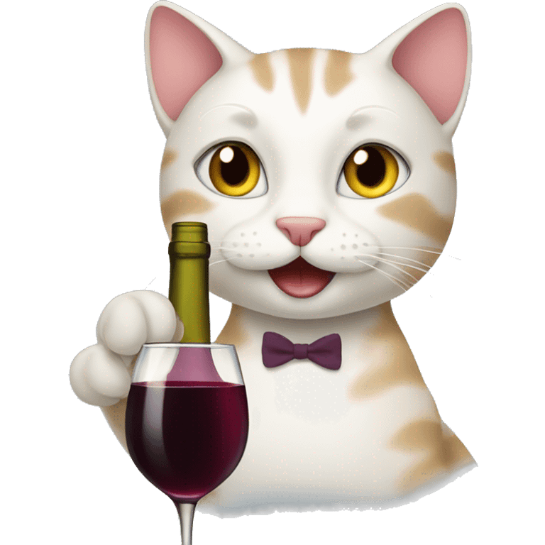 Cat drinking wine  emoji