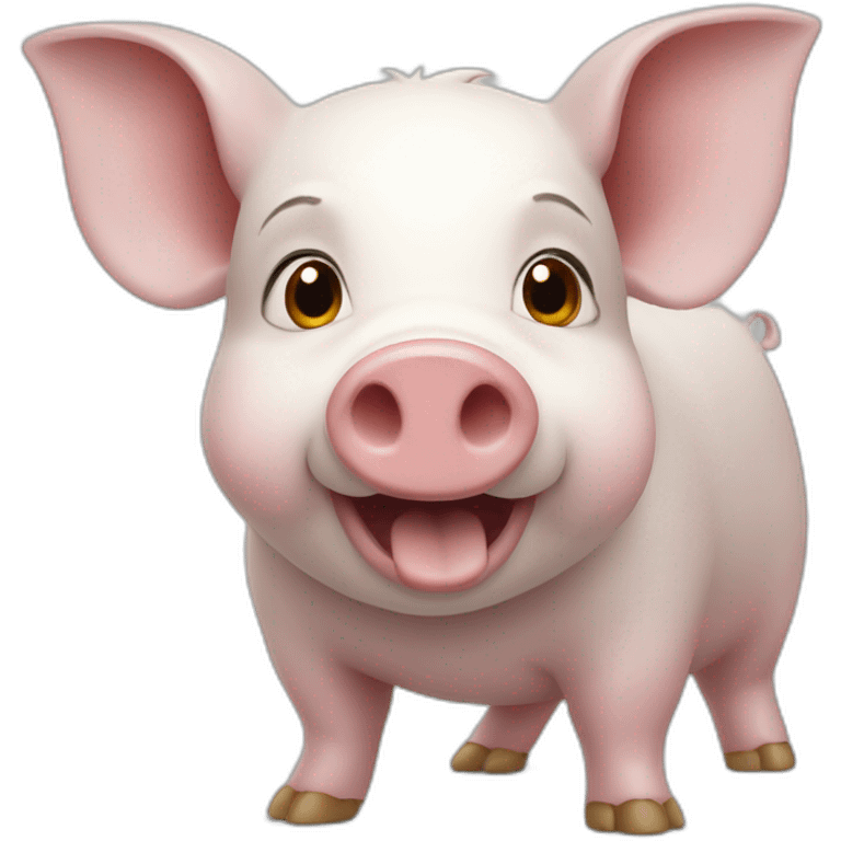 Un cochon bleu emoji