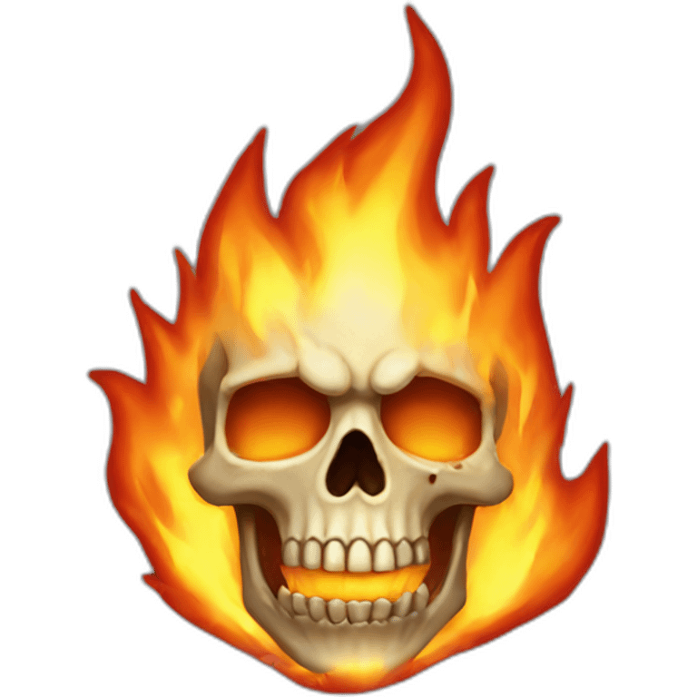 Fire skull emoji