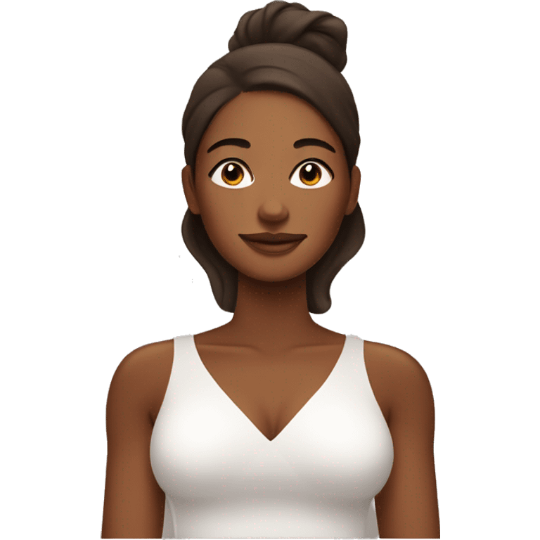 Brown skin woman doing skincare  emoji