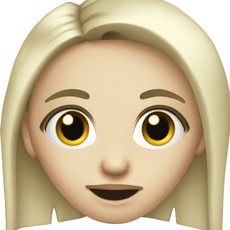 Blonde goth girl with a surprised expression emoji