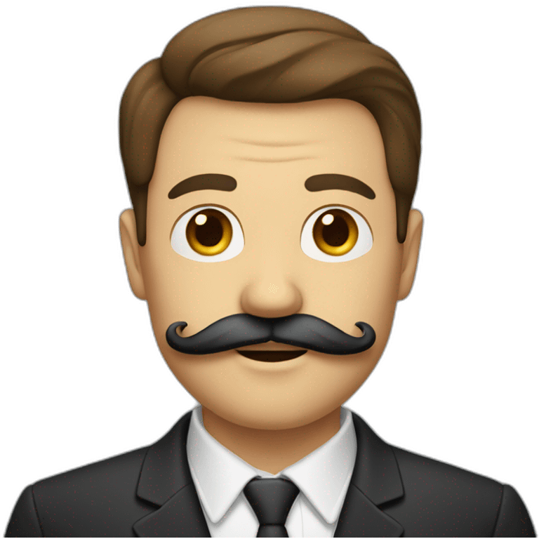 Homme avec moustache carré emoji