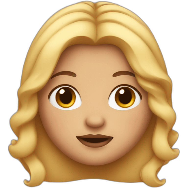 fat girl with medium hair emoji