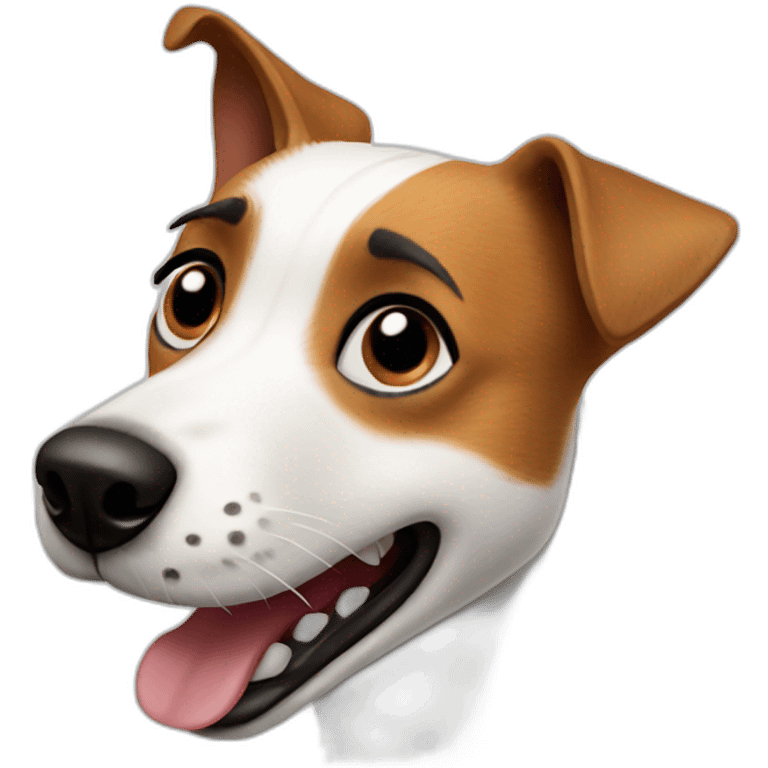 Jack Russel terrier barking emoji