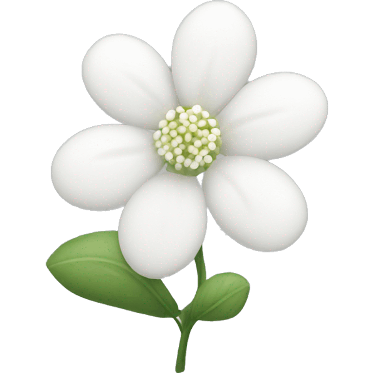 delicate white flower in nature emoji