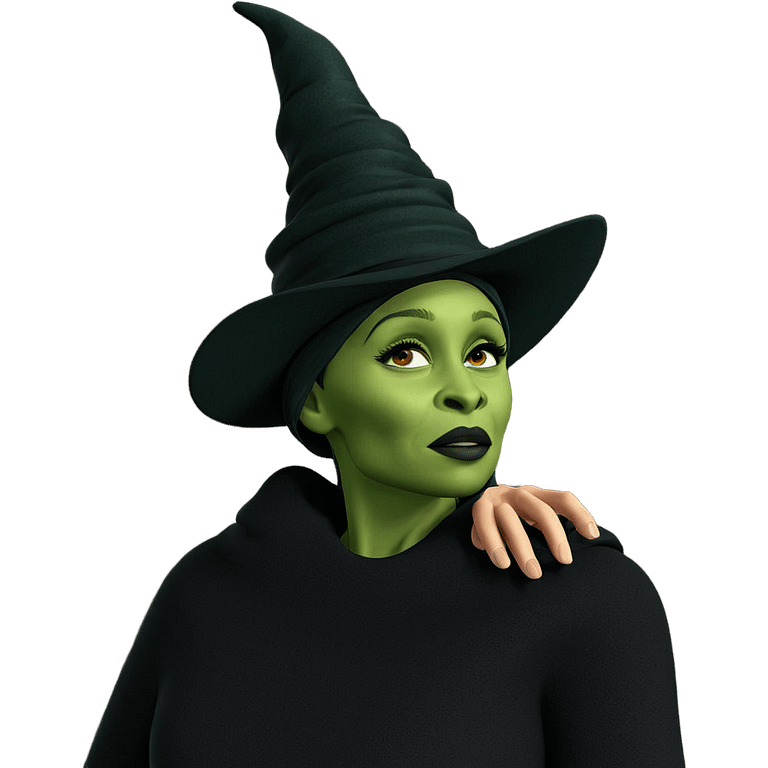 green witch with a hat emoji