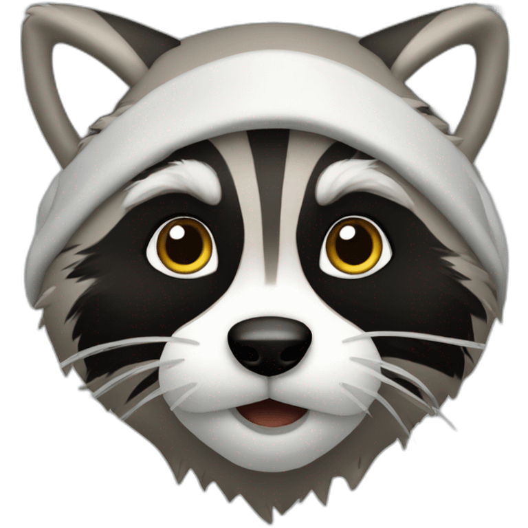 A pirat racoon emoji