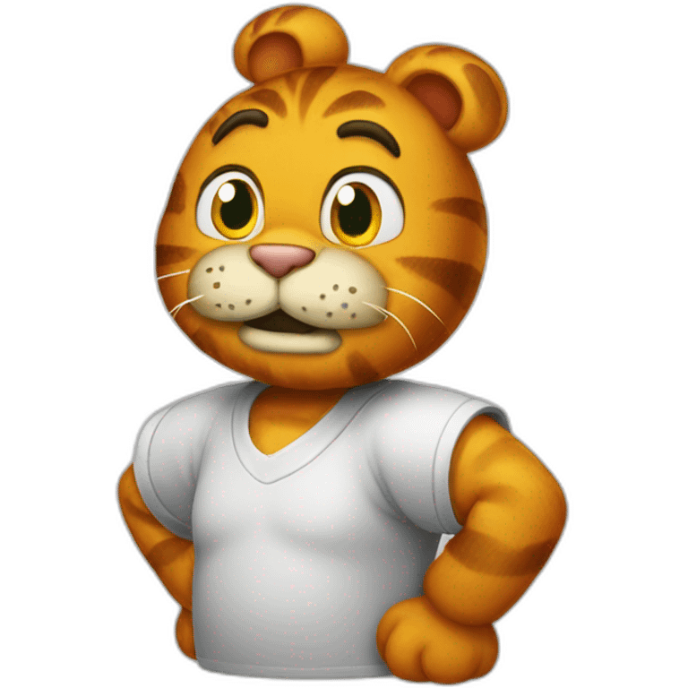 Garfield from the cartoon emoji