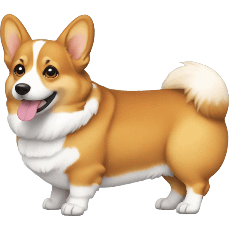 Corgi with a booty emoji