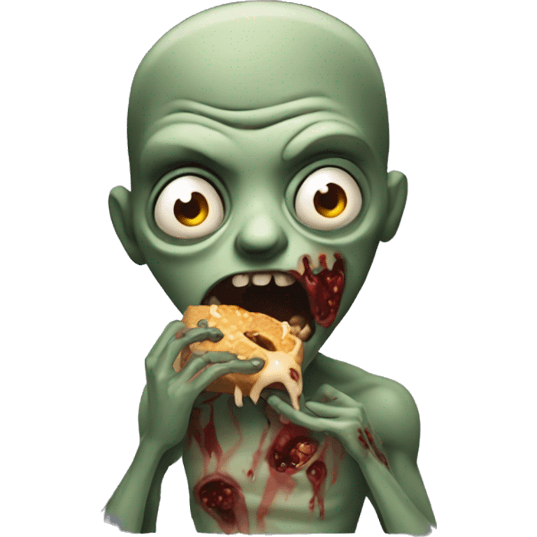 Zombie eating emoji