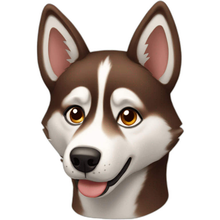 brown husky emoji