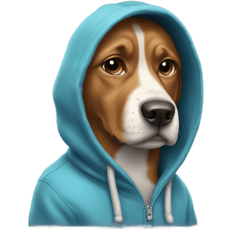 Dog in a hoodie emoji