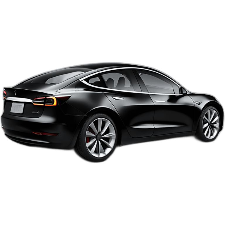 Hyper realistic, open top, black, Tesla Model 3, black interior, Performance, left side view emoji