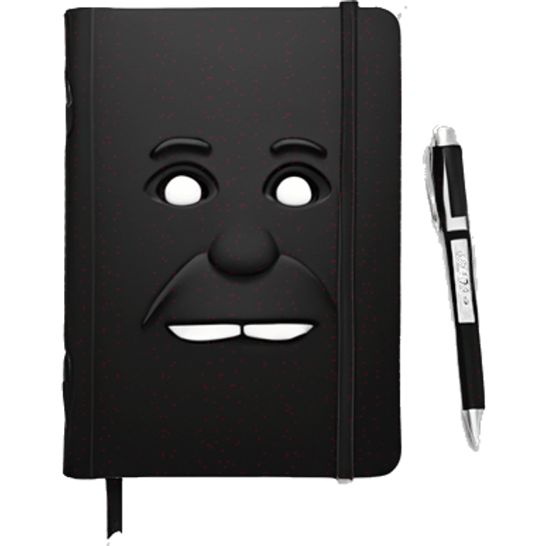 a classic black moleskine notebook emoji