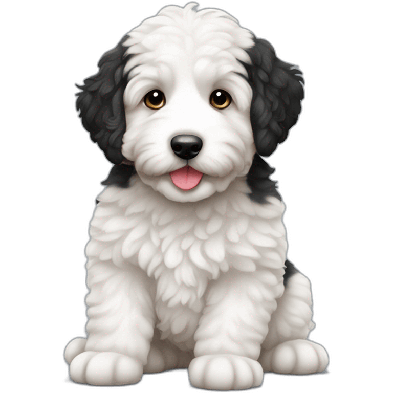 white mini bernedoodle emoji