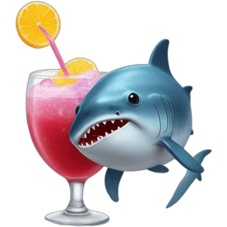 mola mola drinking a halo halo emoji