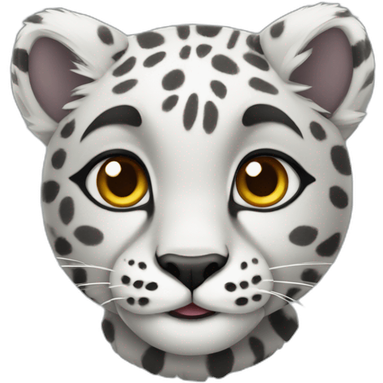 Cute snow leopard emoji