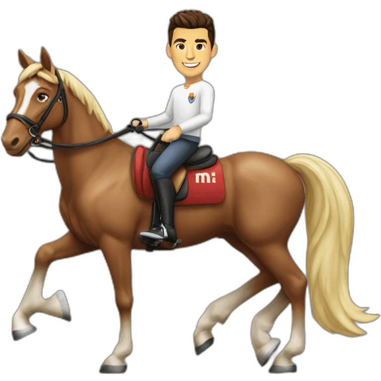 Cristiano ronaldo sur un cheval emoji