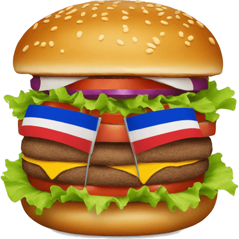 Armenian flag with burger in the middle emoji