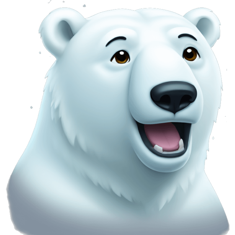 polar bear with stars emoji