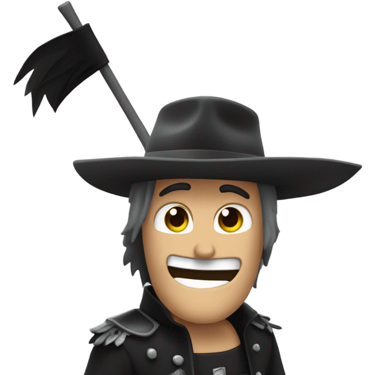 Crea un emoji de ban, el zorro de las nueve colas, con la mano estirada dando los ci emoji