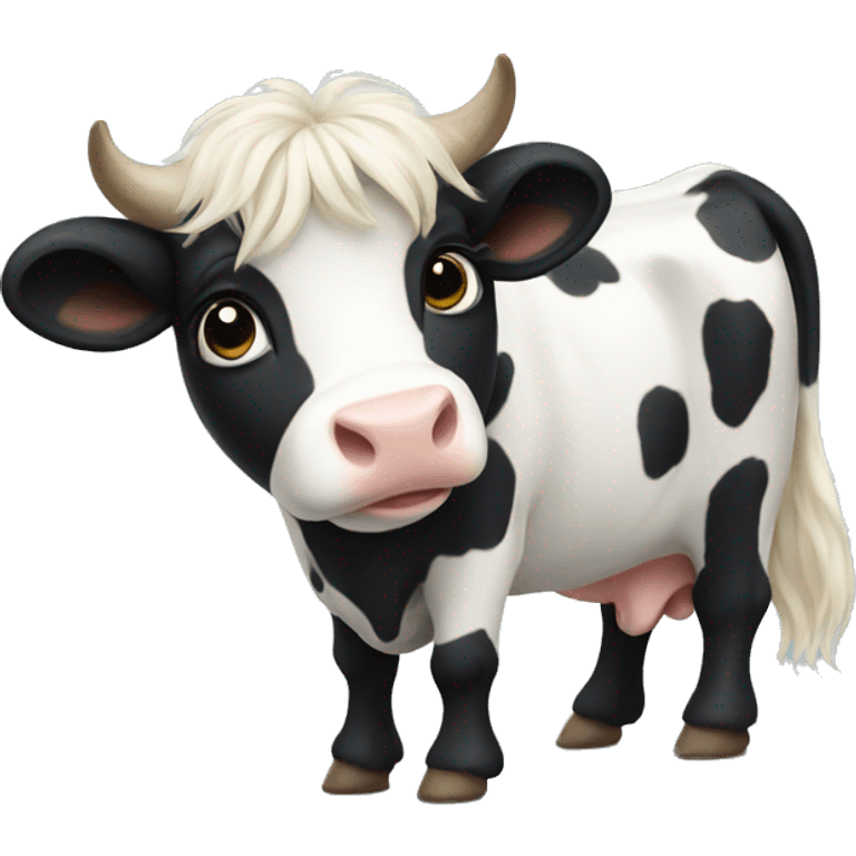 Long hair mini cow emoji