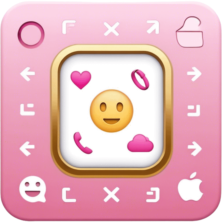 Infographic pink gold emoji