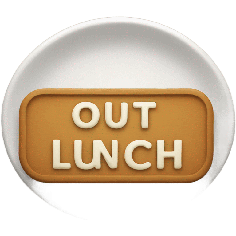 “Out to lunch” sign emoji